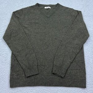 Goodthreads‎ Men's Sweater 100% Pure Lambswool Crewneck Pullover Brown XLT Tall